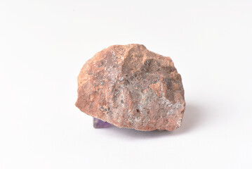 amethyst crystal grown on another stone ,marble, granite,