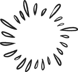 starburst doodle sketch hand drawn. Vector illustration