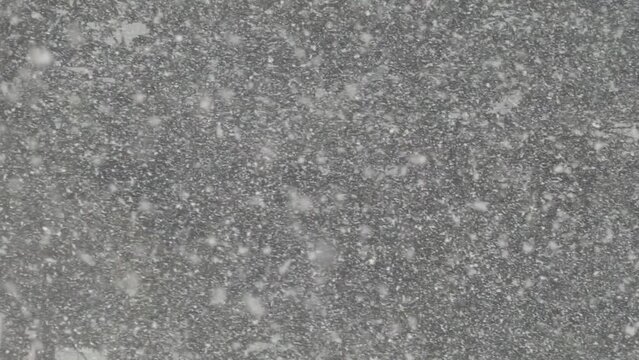 ８倍スロー  冬山に降る雪のイメージ  北海道ニセコエリア