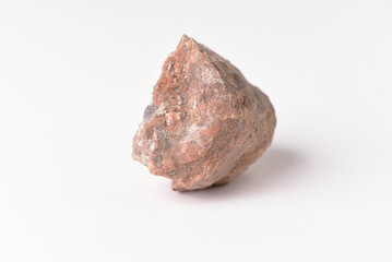 amethyst crystal grown on another stone ,marble, granite,