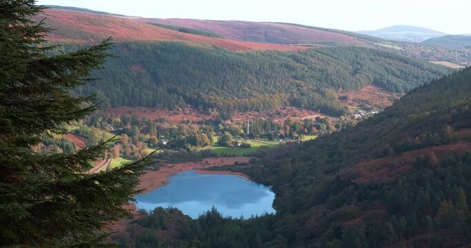 Picturesque 4K Timelapse video of Glendalough valley in Wicklow mountains, Ireland