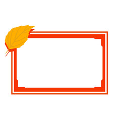 Rectangle border orange flat design
