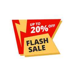 flash sale up to 20% off red flat label