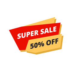super sale 50% off red flat label