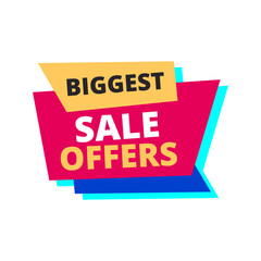 biggest sale offers red flat label