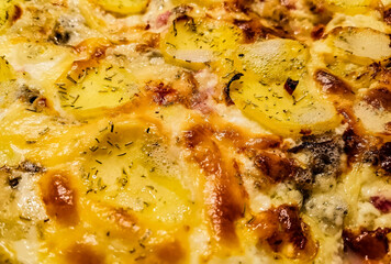 close up of a pizza