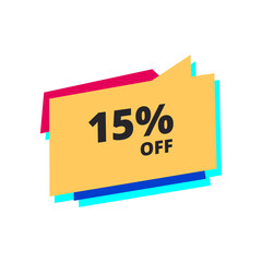 15% off flat label