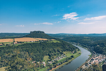 Festung und Schloss Königstein - Wunderschöne Panorama Landschaften in Bad Schandau, dem Kurort...