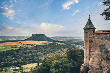 Festung und Schloss Königstein - Wunderschöne Panorama Landschaften in Bad Schandau, dem Kurort...