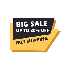 big sale up to 80% off flat design