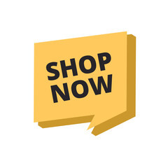 shop now black yellow flat design