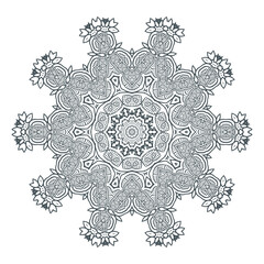 line art mandala vector for design