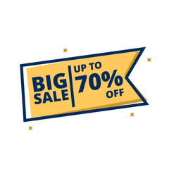 big sale up to 70 % off dark blue yellow flat label