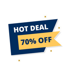 hot deal 70% off dark blue yellow flat label
