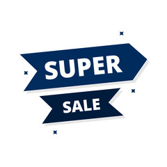 super sale dark blue flat label