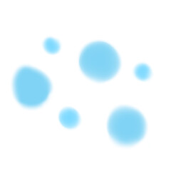 水色の水玉模様