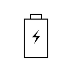 Graphic flat battery icon for your design and website