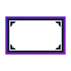 Rectangle border black purple flat design