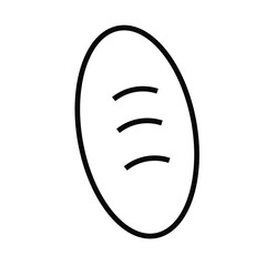 Bakery logo Bread icon for web design or company  Bread icon vector long loaf icon Contour isolated vector image on white background