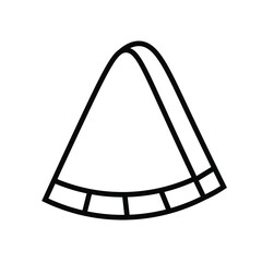 Watermelon icon Vector linear icon contour shape Modern minimalist design Fruits Watermelon icon Contour isolated vector image on white background