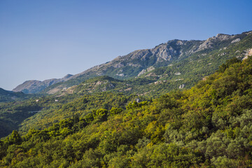 Mountains of Montenegro near the city of Budva