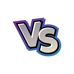 versus battle grey blue purple flat design