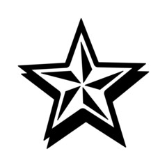 star on black background flat design
