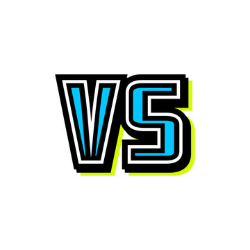 versus battle blue black stabilo flat design