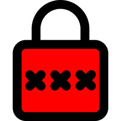 lock password icon vector