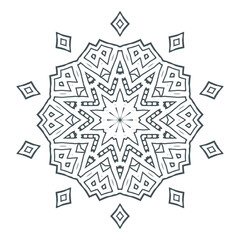 beautiful line art mandala vector for design