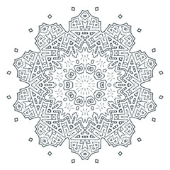 beautiful line art mandala vector for design