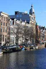 Fototapeta na wymiar La ville d'Amsterdam (Pays-Bas)