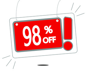 Special offer 98% off red tag