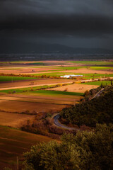 Fototapeta premium sunset over the plain