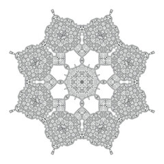 elegant line art mandala design