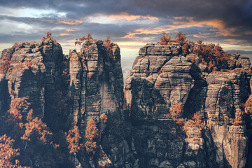 Wunderschöne Panorama Landschaften in Bad Schandau, dem Kurort in der Sächsischen Schweiz....