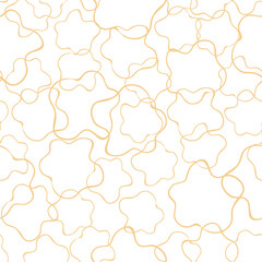Lines seamless pattern. Marble effect. Vector stock illustration. White background. Texture. Abstract background. Golden lines .