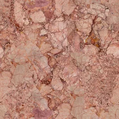 Fotobehang Gentle pink marble texture with big cracks. Seamless square background, tile ready. © Dmytro Synelnychenko