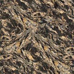 Contrast granite texture with black and beige pattern. Seamless square background, tile ready.