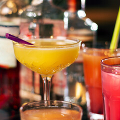 drinks on bar night party square