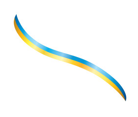 Vector drawing wavy Ukrainian flag pattern