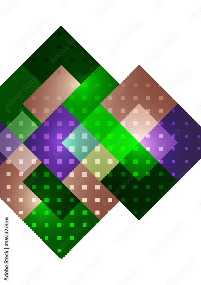 Poster abstract geometric background. modern overlapping squares. fancy color shapes for your message. busi
