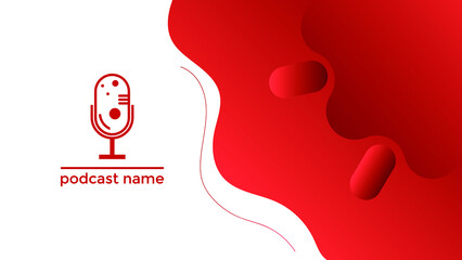 PODCAST ABSTRACT COLORFUL GRADIENT DESIGN BACKGROUND VECTOR. GOOD FOR COVER DESIGN, BANNER, WEB,SOCIAL MEDIA