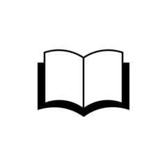 Graphic flat book icon for your design and website