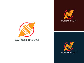 ILLUSTRATION ABSTRACT ARROW, COMPASS SIMPLE LOGO DESIGN VECTOR TEMPLATE
