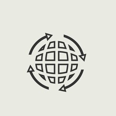 global vector icon illustration sign 