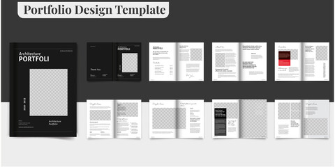 Portfolio Design Architecture Portfolio Design Photography Portfolio Editorial Template	 - obrazy, fototapety, plakaty