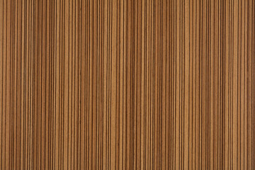 Fototapeta premium Classic Zebrano veneer background in brown color for your unique interior.