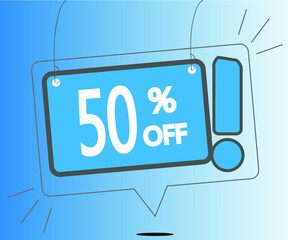 Special offer 50% off blue tag