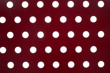 WHITE DOTS on a red background